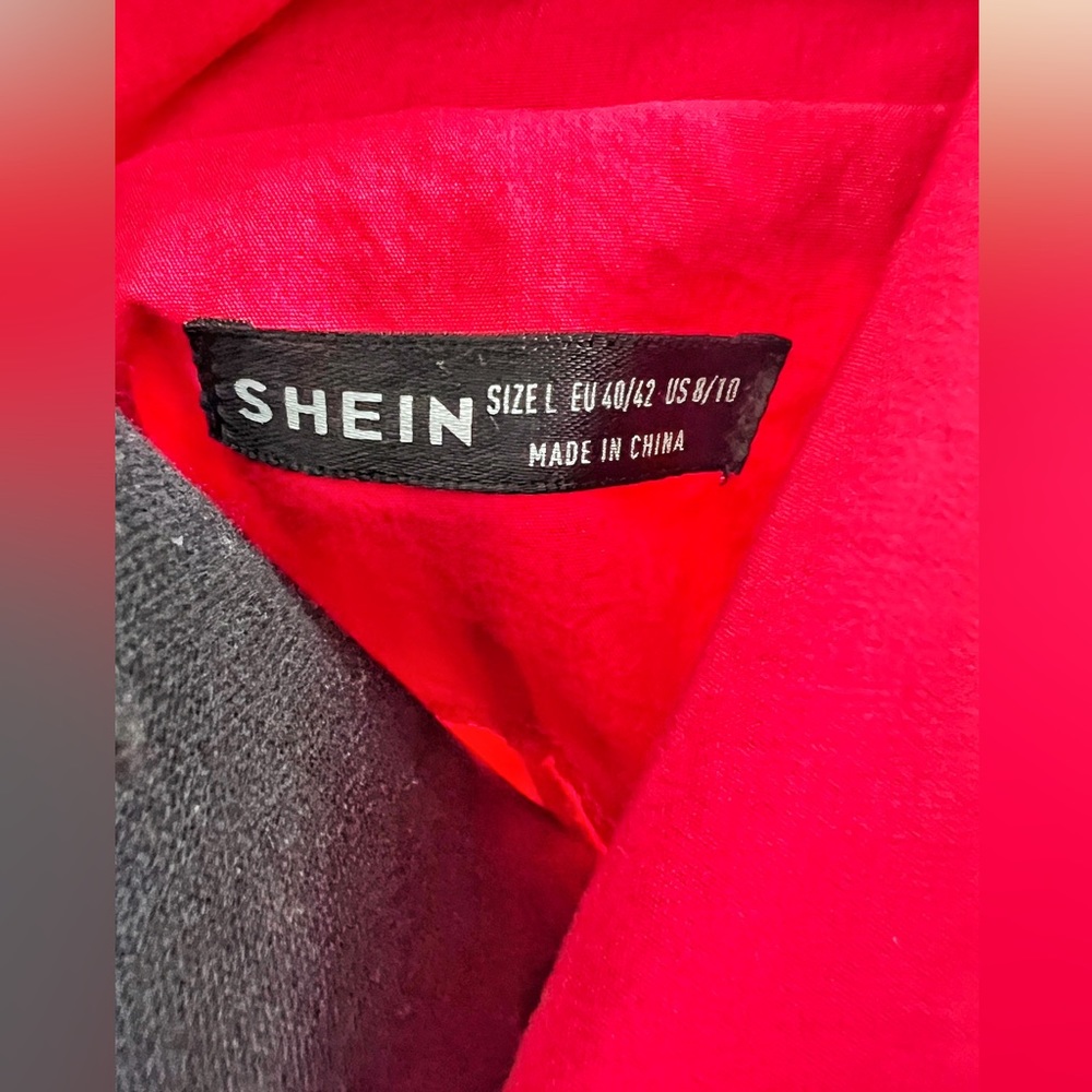 SHEIN button up fitted dress size Large fits more like small/medium - Picture 4 of 5